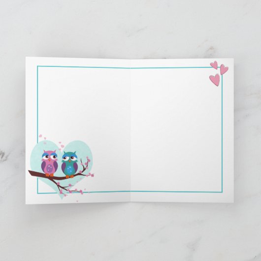 愛のフールかわいい漫画バレンタインデー シーズンカード (内部)