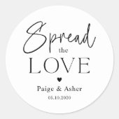 愛のブライダルを結婚ステッカーに塗る ラウンドシール (正面)