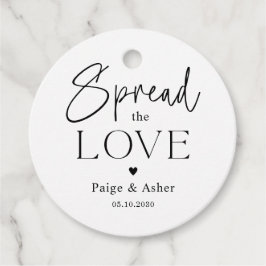 愛のブライダル結婚メッセージカードを広げる フェイバータグ