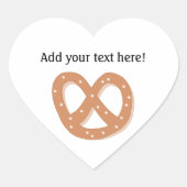 愛のプレッツェル – このおもしろいグラフィックをパーソナライズ ハートシール (正面)