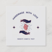 愛のプロモーションのお客様の挿入で作成 スクエア名刺 (正面)
