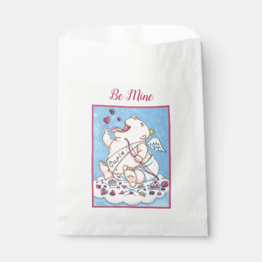 愛のベビーキューピッおもしろいド、チョコレートキャンディ中毒 フェイバーバッグ (正面)