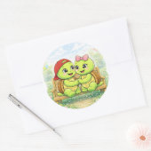 愛のベンチ ラウンドシール (封筒)