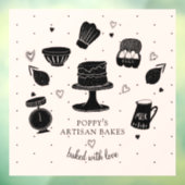 愛のベーカー用具で作られたベーカリー ウィンドウサイン (シート3)