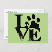 愛のペット足 ポストカード (正面/裏面)
