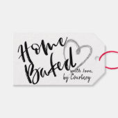 愛のホーム焼いたハートギフトラベル ギフトタグ (正面(横))