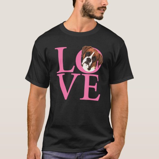 愛のボクサー犬 Tシャツ (正面)
