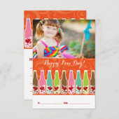 愛のボトルハート教室バレンタインデー 招待状 (正面/裏面)