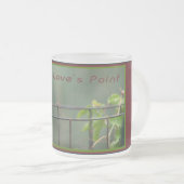 愛のポイントぶんぶんいう鳥のマグ1 フロストグラスマグカップ (正面右)