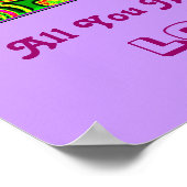 『愛のポスター（紫）』 ポスター (角)