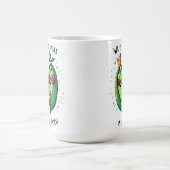 愛のポッドに愛らしいバレンタインの二人のエンドウ コーヒーマグカップ (中央)