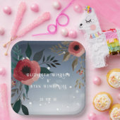 愛のポピー” ウェディング招待状コレクション ペーパープレート (パーティー)