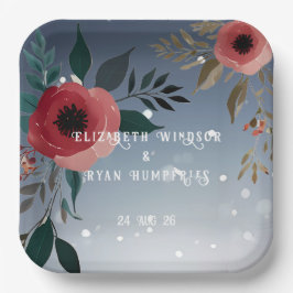 愛のポピー” ウェディング招待状コレクション ペーパープレート