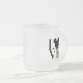 愛のミッキー、愛のネズミ、ミおもしろいッキー フロストグラスマグカップ (正面右)