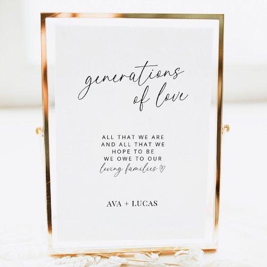 愛のミニマルモダンリストの結婚世代 ポスター