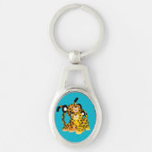 愛のメタルキーチェーンのかわいい漫画 キーホルダー (正面)