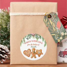 愛のメッセージカードと焼いたのキッチンから ラウンドシール