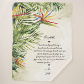 愛のメッセージ毛布のメッセージカスタムトロピカル シェルパブランケット (正面)