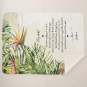 愛のメッセージ毛布のメッセージカスタムトロピカル シェルパブランケット (正面(横))