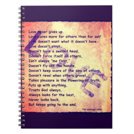 愛のメッセージ ノートブック (正面)