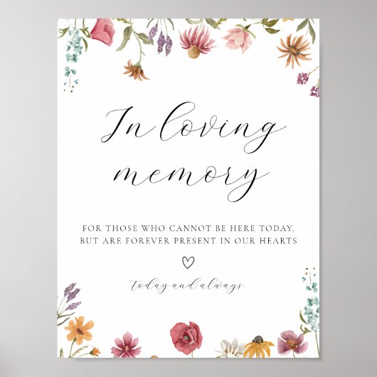 愛のメモリーサイン ワイルドフラワー ポスター (正面)