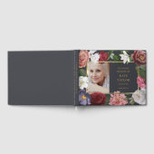 愛のメモリー フォト 葬儀 ローズの花 ゲストブック (全面)