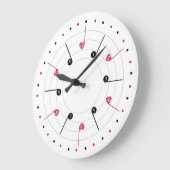 愛のメロディ（放射状） ラージ壁時計 (傾斜)