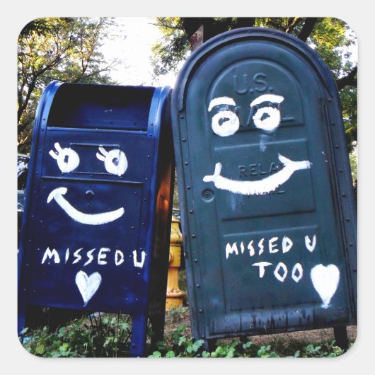 愛のメールボックス:恋しく思君 スクエアシール (正面)