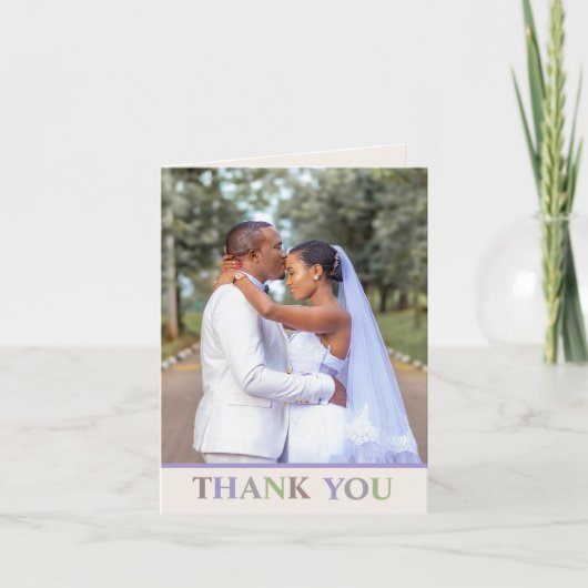 愛のモダンカスタムウェディング ノートカード (正面)