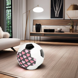 愛のモダンハートパターン サッカーボール