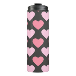 愛のモダンハートパターン タンブラー