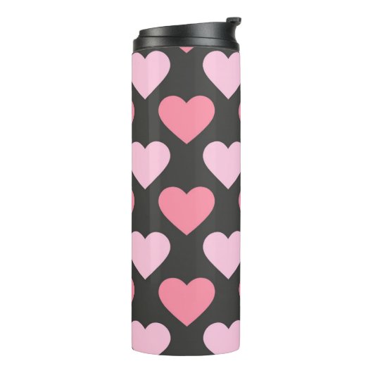 愛のモダンハートパターン タンブラー (回転左)