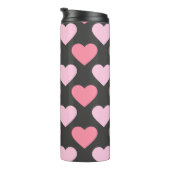 愛のモダンハートパターン タンブラー (回転右)