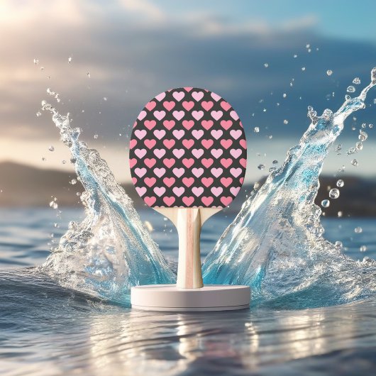 愛のモダンハートパターン 卓球ラケット