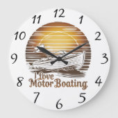 愛のモーターボート:愛のボート ラージ壁時計 (正面)
