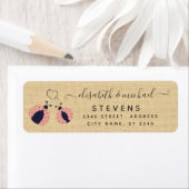 愛のラのBurlap素朴なロマンチックなラディフ結婚グ ラベル (インサイチュ)