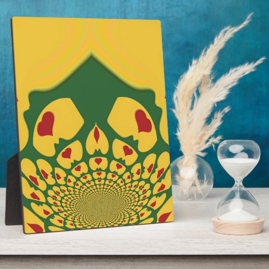 愛のラスタの色：レゲエハート フォトプラーク (側面)