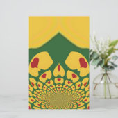 愛のラスタの色：レゲエハート 便箋 (スタンド正面)