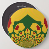 愛のラスタの色：レゲエハート 缶バッジ (正面&裏面)