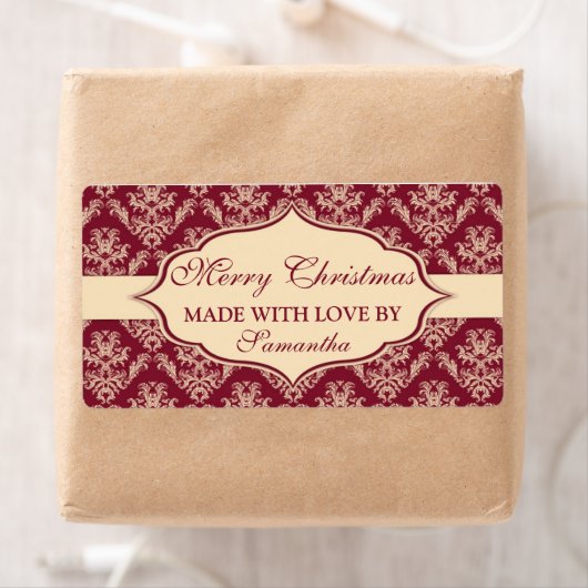 愛のラベルで作られたクリスマスパーソナライズされた ラベル (インサイチュ)