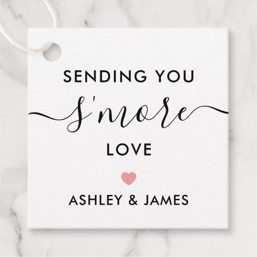 愛のラベルのピンク結婚色 フェイバータグ (正面)