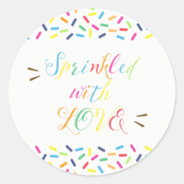 愛のラベルを振りかけてありがとうステッカー ラウンドシール