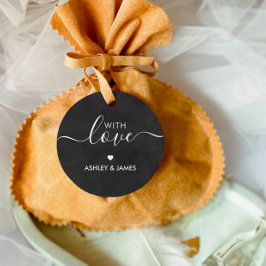 愛のラベル、結婚の贈り物ラベル、シャルボード フェイバータグ