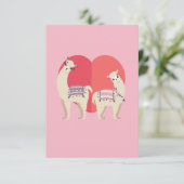 愛のラマそしてアルパカ サンキューカード (スタンド正面)