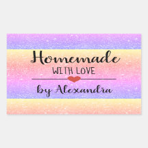 愛のレインボーの手作りグリッタースクリプト