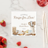 愛のレシピを見つけた! ブライダルシャワー スタンダードカクテルナプキン (インサイチュ)