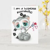 愛のレモン猿の矢 - 手描き カード (黄色い花)