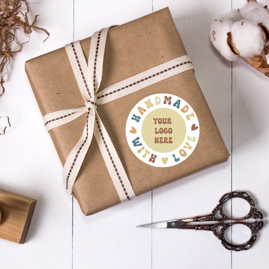 愛のロゴで手作りカスタム – グルービーフォント – かわいい ラウンドシール