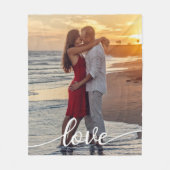 愛のロマンチックな写真を作成 フリースブランケット (正面)