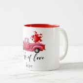 愛のロード – バレンタインデーかわいい女の子の友人 ツートーンマグカップ (正面右)